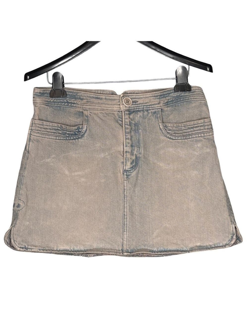 Marc Jacobs  Jean Mini Skirt Acid Wash Signature Logo Size 8